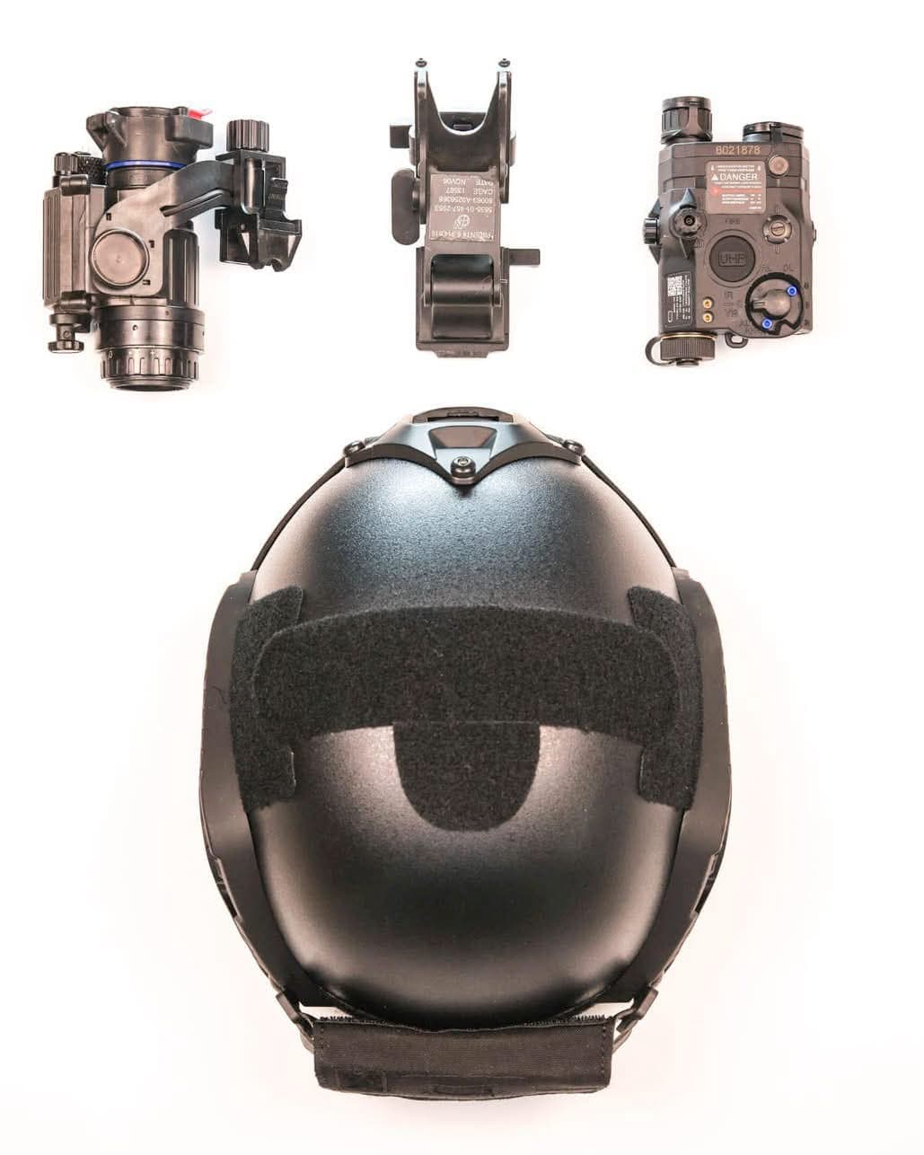 Night vision equipment top-down view
